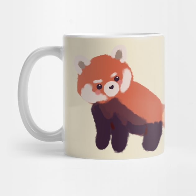 Cute red panda (I love red panda) by Mayarart